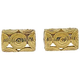 Tiffany & Co. Swirl Motif Gold Cufflinks