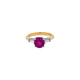 Tiffany & Co. 18 Karat Gold, Platinum, Ruby and Diamond Ring