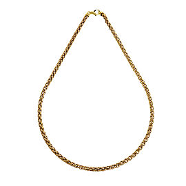 Estate Unoaerre Italian 6mm 24.5 Inch 14k Yellow Gold Necklace Chain