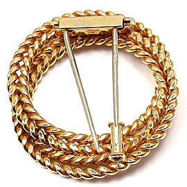 HERMES PARIS 18K YELLOW GOLD BROOCH PIN