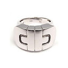 BVLGARI BULGARI 18K WHITE GOLD PARENTESI RING BAND SIZE 5