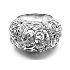 Carrera Y Carrera Taj Mahal 18k White Gold Diamond Ring Box Cert.