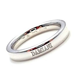 Damiani 18k White Gold 3.5mm Band Ring Sz 7.5