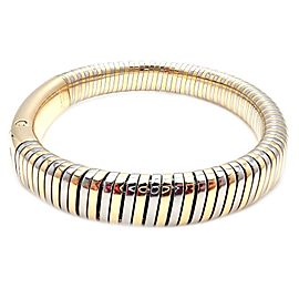 Vintage Van Cleef & Arpels 18k Yellow Gold Steel Bangle Bracelet