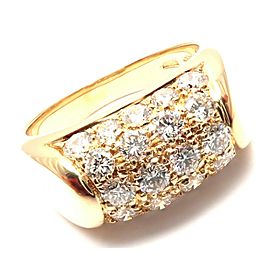 Authentic! Bulgari Bvlgari Tronchetto 18k Yellow Gold Diamond Band Ring