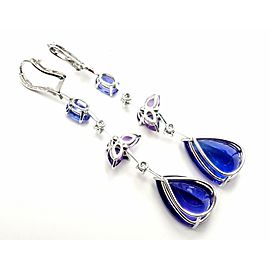 Chopard High Jewelry 18k Gold Diamond Tanzanite Amethyst Earrings