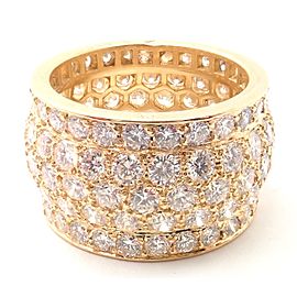 Authentic! Cartier Nigeria 18k Yellow Gold Diamond Wide Band Ring