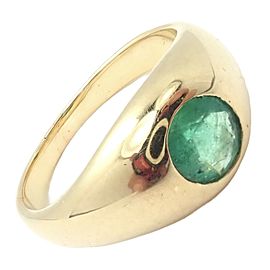 Vintage Cartier 18k Yellow Gold Emerald Band Ring