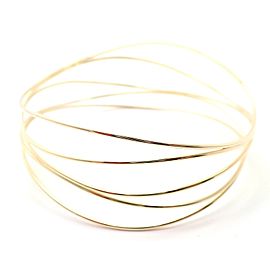 Tiffany & Co Peretti 18k Yellow Gold Five Row Wave Bangle Bracelet