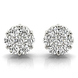 2.80 ct Diamond Cluster Stud Earrings