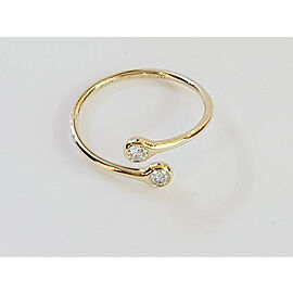 Tiffany & co peretti diamond 18k yellow gold hoop bypass band ring