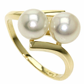 MIKIMOTO 18k Yellow Gold Pearl Ring LXGQJ-556