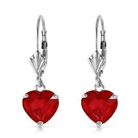 2.9 CTW 14K Solid White Gold Journey Of Hope Ruby Earrings