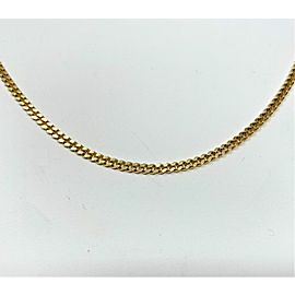 14K Yellow Gold Cuban Curb Link Chain Necklace