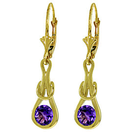 1.3 CTW 14K Solid Gold Elysian Amethyst Earrings