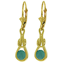 1.3 CTW 14K Solid Gold Elysian Emerald Earrings