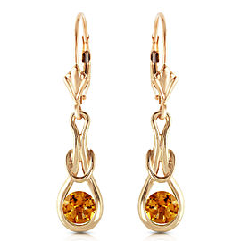 1.3 CTW 14K Solid Gold Elysian Citrine Earrings