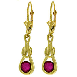 1.3 CTW 14K Solid Gold Elysian Ruby Earrings