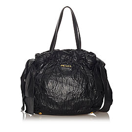 Prada Bow Leather Shoulder Bag