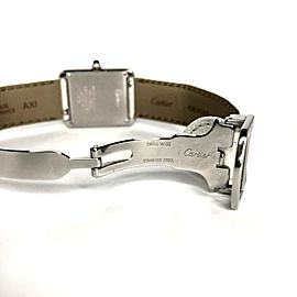 CARTIER TANK SOLO 24mm Steel Watch 0.62TCW Diamonds