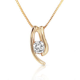 0.15 CTW 14K Solid Gold Necklace Natural 0.15 CTW Diamond