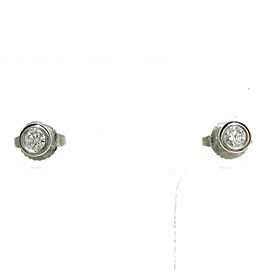 TIFFANY & Co 950 Platinum Diamond Earrings LXJG-70