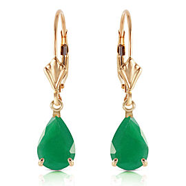 2 CTW 14K Solid Gold Extravaganza Emerald Earrings