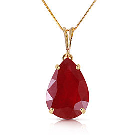 5 CTW 14K Solid Gold Born A Lioness Ruby Necklace