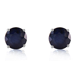 3.3 CTW 14K Solid White Gold Life's Instructions Sapphire Earrings