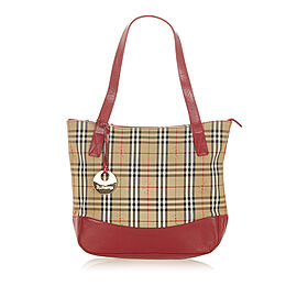 Burberry Haymarket Check Canvas Tote Bag