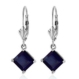 2.9 CTW 14K Solid White Gold Guided Spirit Sapphire Earrings