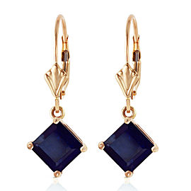 2.9 CTW 14K Solid Gold Cool Current Sapphire Earrings