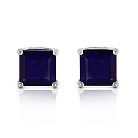 2.9 CTW 14K Solid White Gold Someone You Love Sapphire Earrings