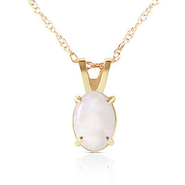 0.45 CTW 14K Solid Gold Floating In Clowds Opal Necklace