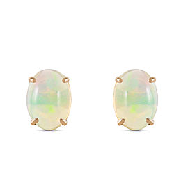 0.9 CTW 14K Solid Gold Pina Colada Opal Earrings