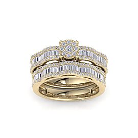 GLAM ® Wave bridal ring set in 18K gold with white diamonds of 1.17 ct in weight