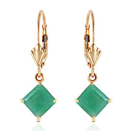 2.9 CTW 14K Solid Gold Kaylynne Emerald Earrings