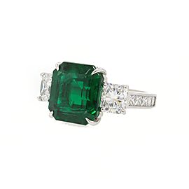 Certified Emerald and Diamond Ring