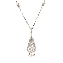 Judith Ripka Vintage Diamond Pendant Necklace