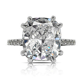 9 CARAT CUSHION CUT E COLOR VS CLARITY DIAMOND ENGAGEMENT RING 18K WHITE GOLD GIA CERTIFIED 7 CT E VS BY MIKE NEKTA