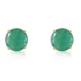 3.3 CTW 14K Solid Gold Girl An Attitude Emerald Earrings