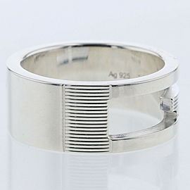 GUCCI 925 Silver Branded G GUCCI Ring LXGBKT-967