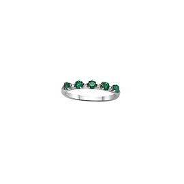 18k White Gold Emerald and Diamond Ring