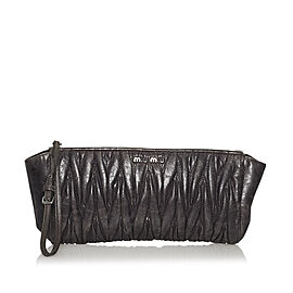 Miu Miu Matelasse Leather Clutch