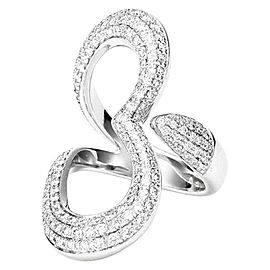 Piaget G34LJ400 18K White Gold Diamond Ring Size 6.75