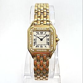 CARTIER PANTHERE Quartz 22mm 18K Yellow Gold ~ FACTORY DIAMOND Watch