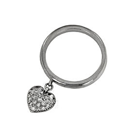 Tiffany & Co Heart Diamond Charm Platinum Ring