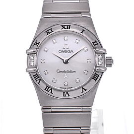 OMEGA Constellation Stainless Steel/Stainless Steel Quartz diamond Watch LXGH-106