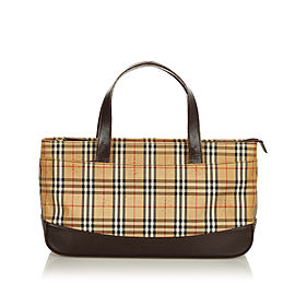 Burberry Haymarket Check Canvas Handbag