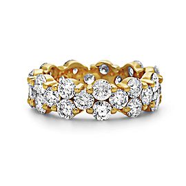 14K Yellow Gold with 4.75ct. Diamond Eternity Band Ring Size 6